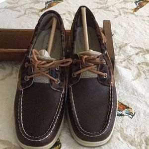 Sperry Top-Sider Blue Fish Tan Leopard